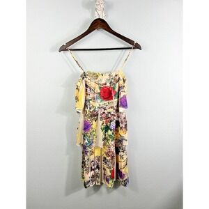 S-Twelve Women's‎ Tiered Mini Dress Boho Festival Floral Colorful Size S